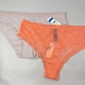 Natori Underwear Lot of 2 Pairs Size XL Lace Escape Thong Bliss Brief